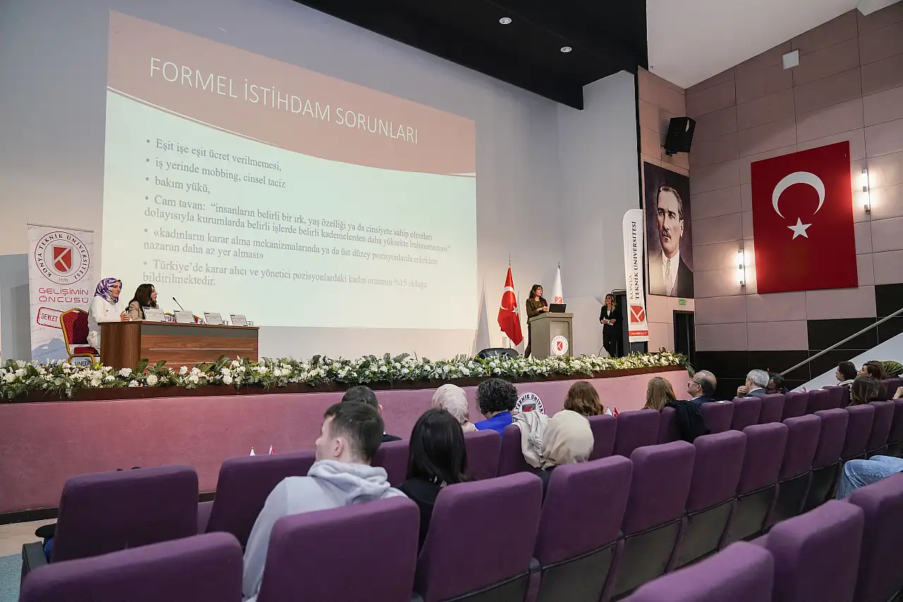 KTÜN'de kadına yönelik şiddete karşı panel ve sergi