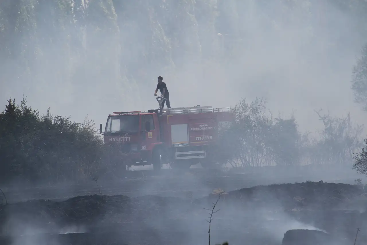 Konya'da korkutan yangın!