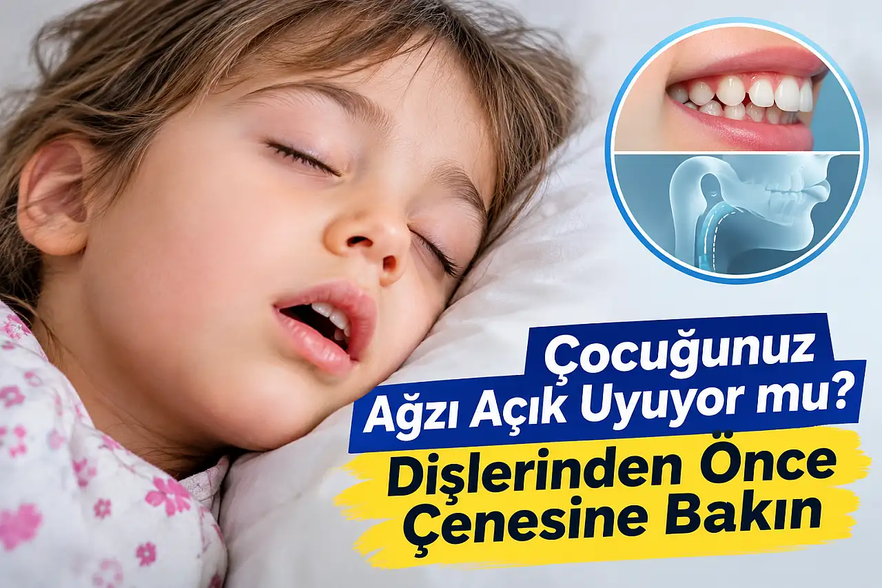 Çocuğunuz ağzı açık uyuyor mu? Dişlerinden önce çenesine bakın