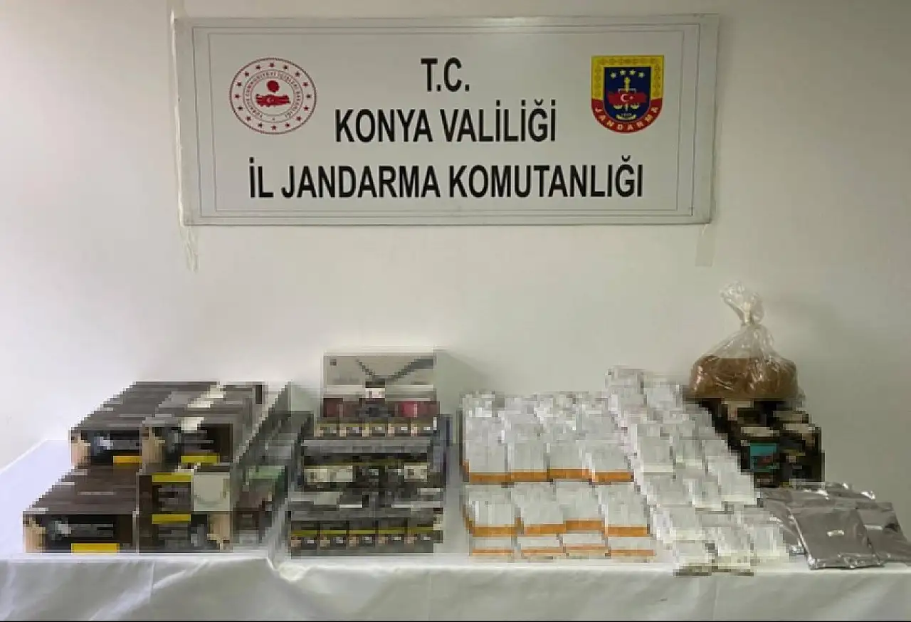 Konya'da tütün kaçakçılarına operasyon: 2 gözaltı