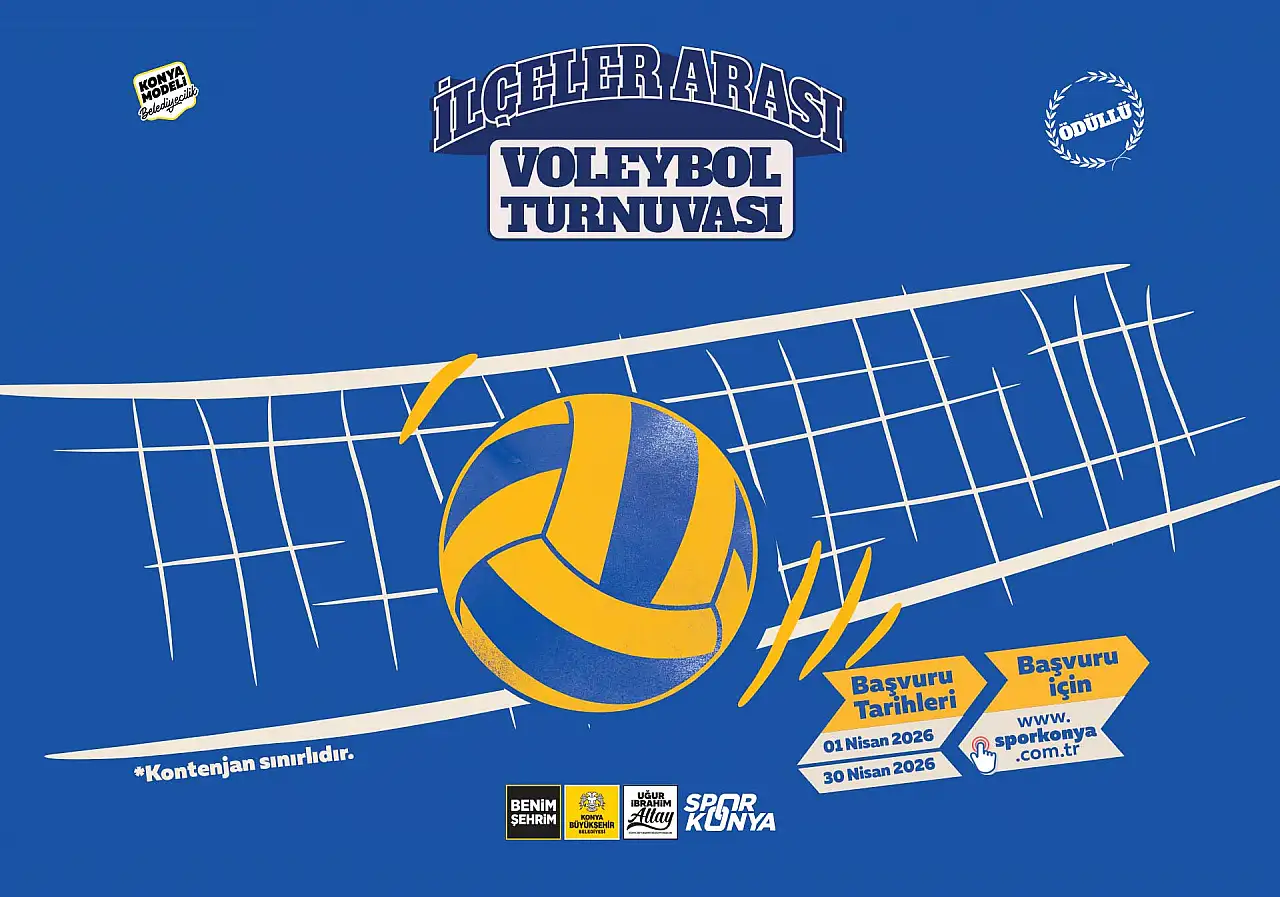 Konya'da file heyecanı başlıyor: İlçeler arası voleybol turnuvası için başvurular başladı