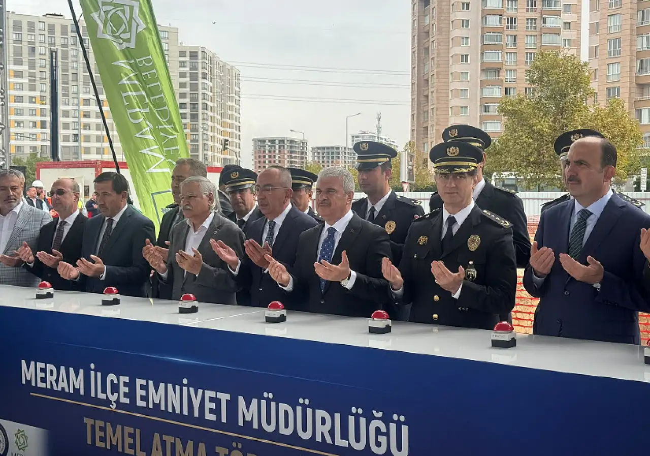 Meram'da 200 milyon TL'lik emniyet binasının temeli atıldı: Sürpriz tramvay hattı müjdesi verildi!