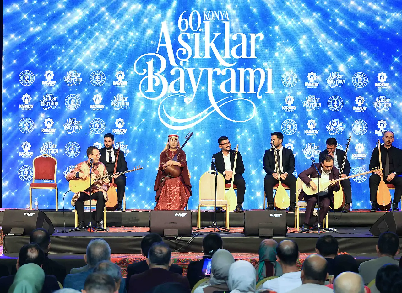 Konya'da 60. Konya Âşıklar Bayramı coşkulu kapanışla tamamlandı
