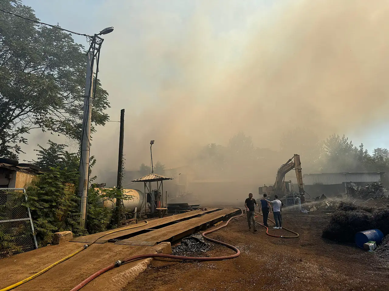 Otluk alanda yangın çıktı