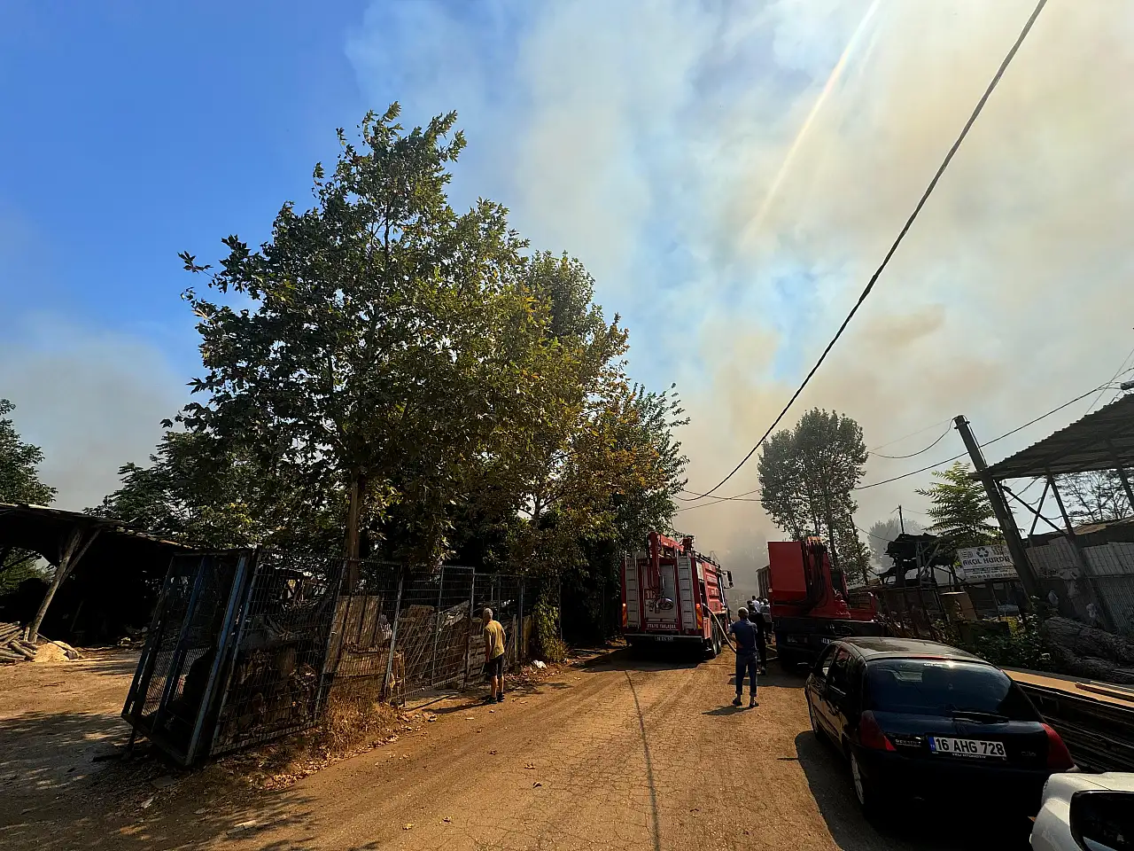 Otluk alanda yangın çıktı