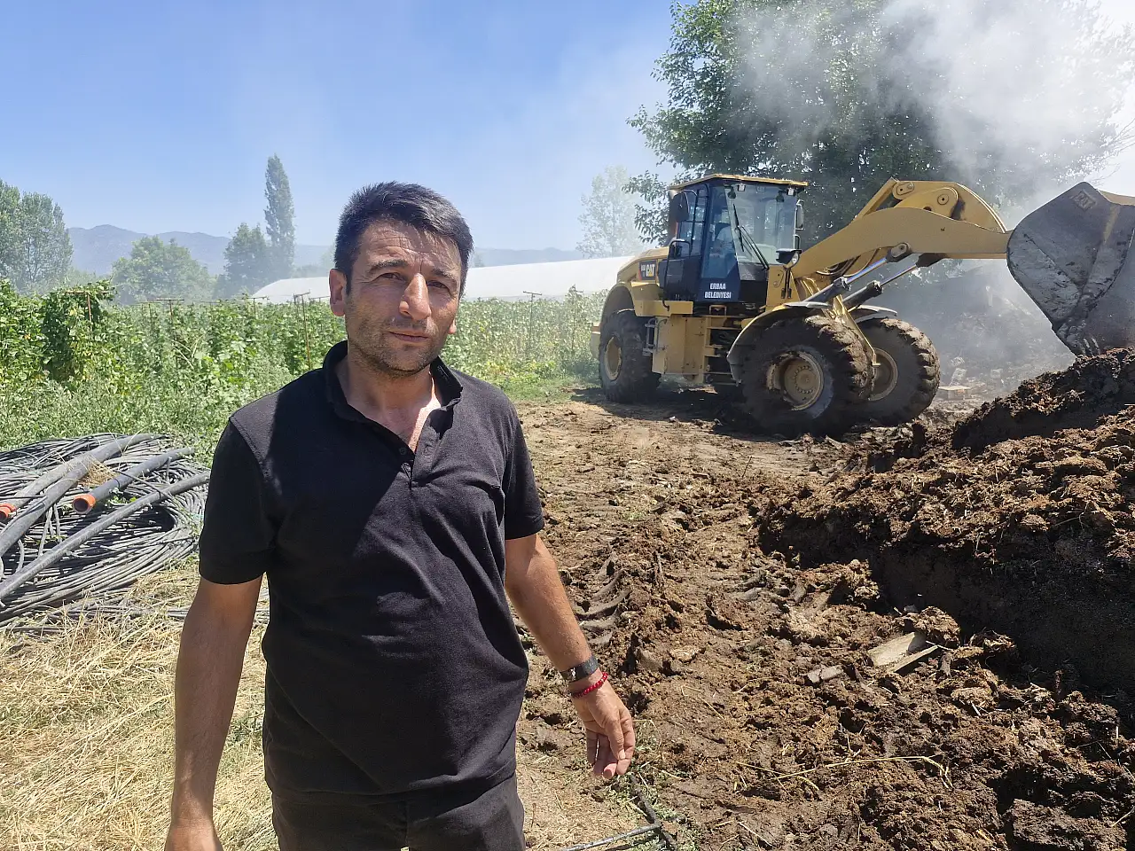 Çıkan yangında 7 büyükbaş hayvan öldü