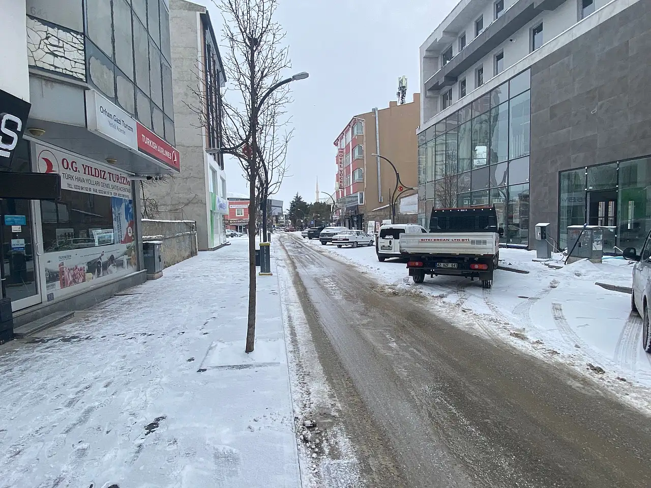 Konya'nın bu ilçesine mevsimin ilk karı yağdı