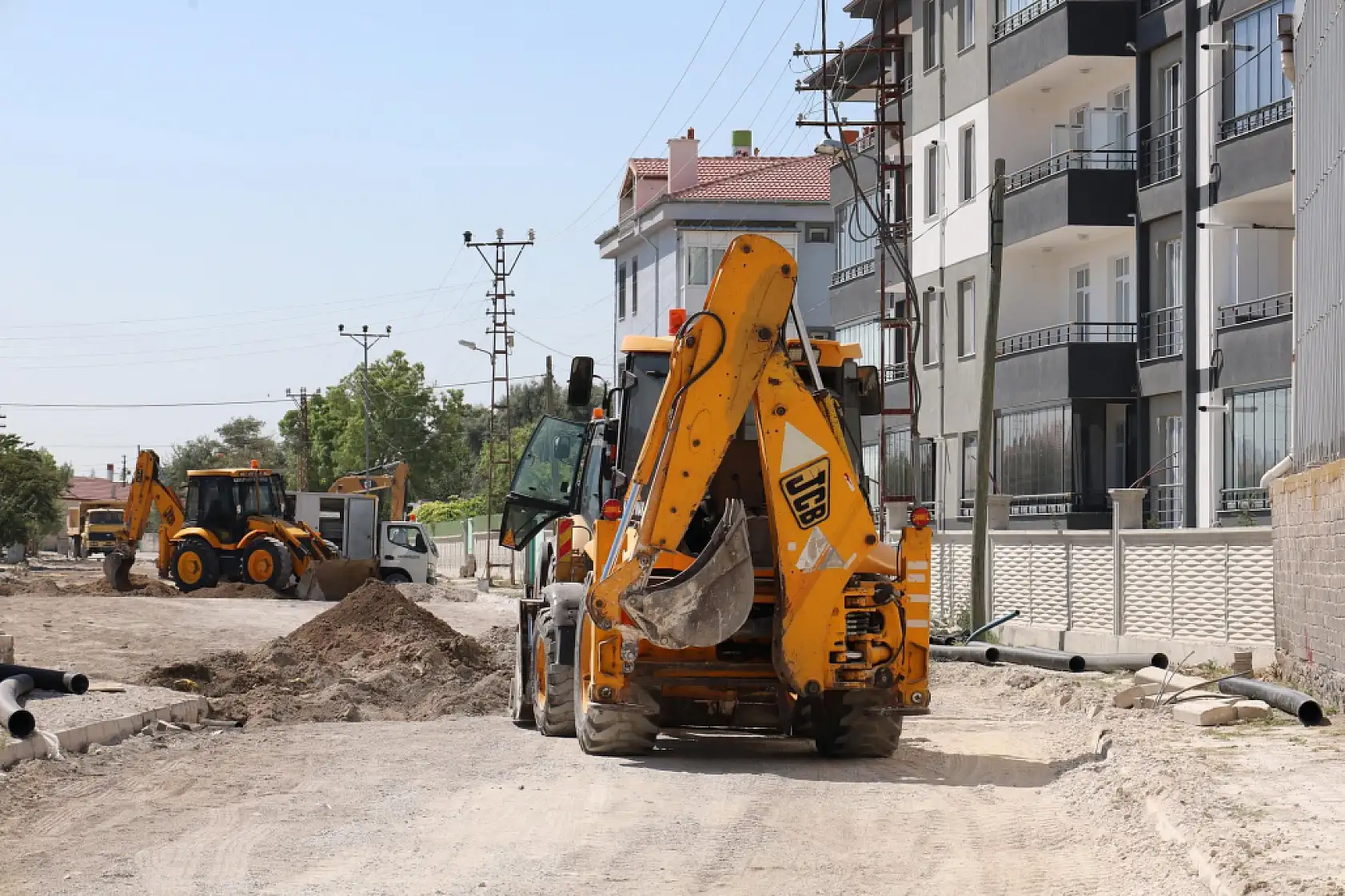 Konya'nın o caddesinde altyapı ve asfalt seferberliği