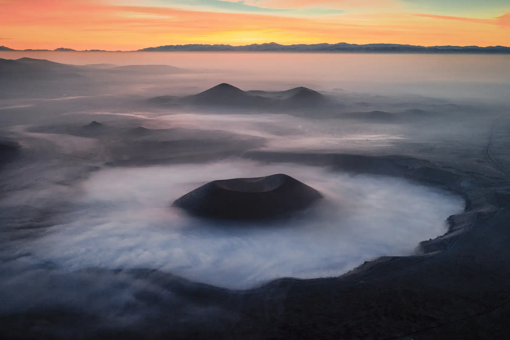 Konya'nın 'nazar boncuğu' sis altında büyüledi