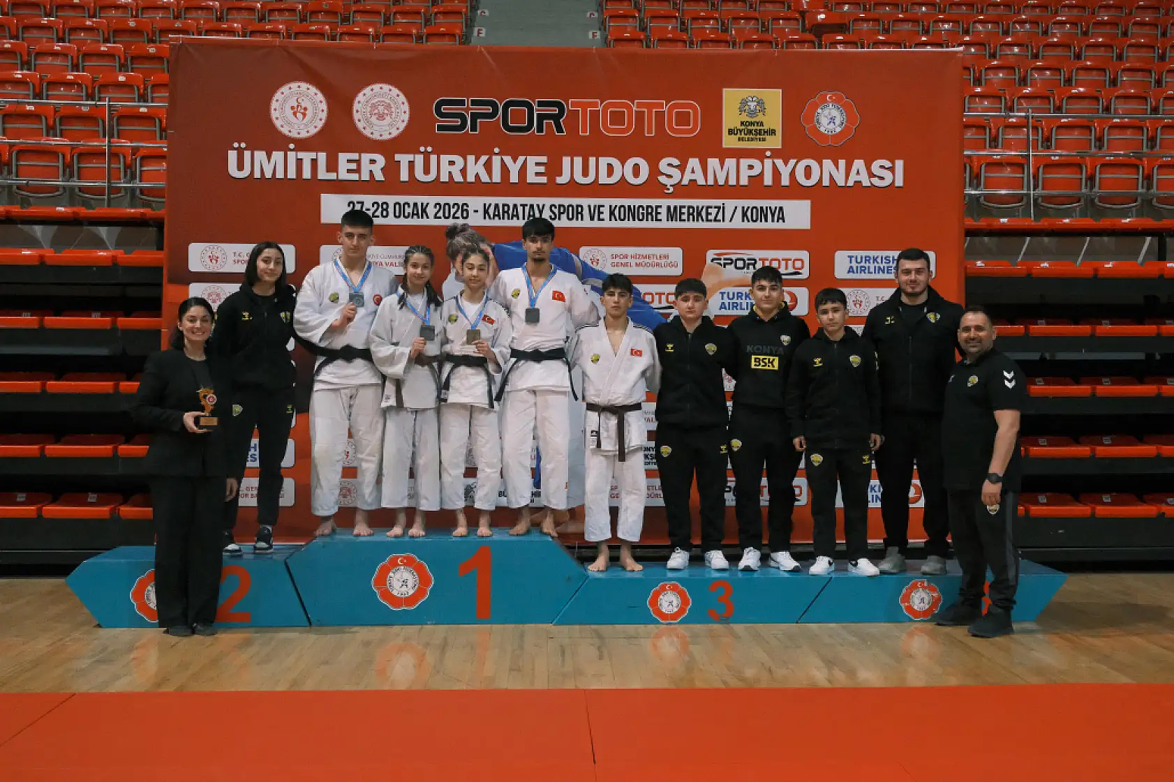 Konya'ya gurur yaşatan Belediyespor Judo Takımı dereceyle döndü