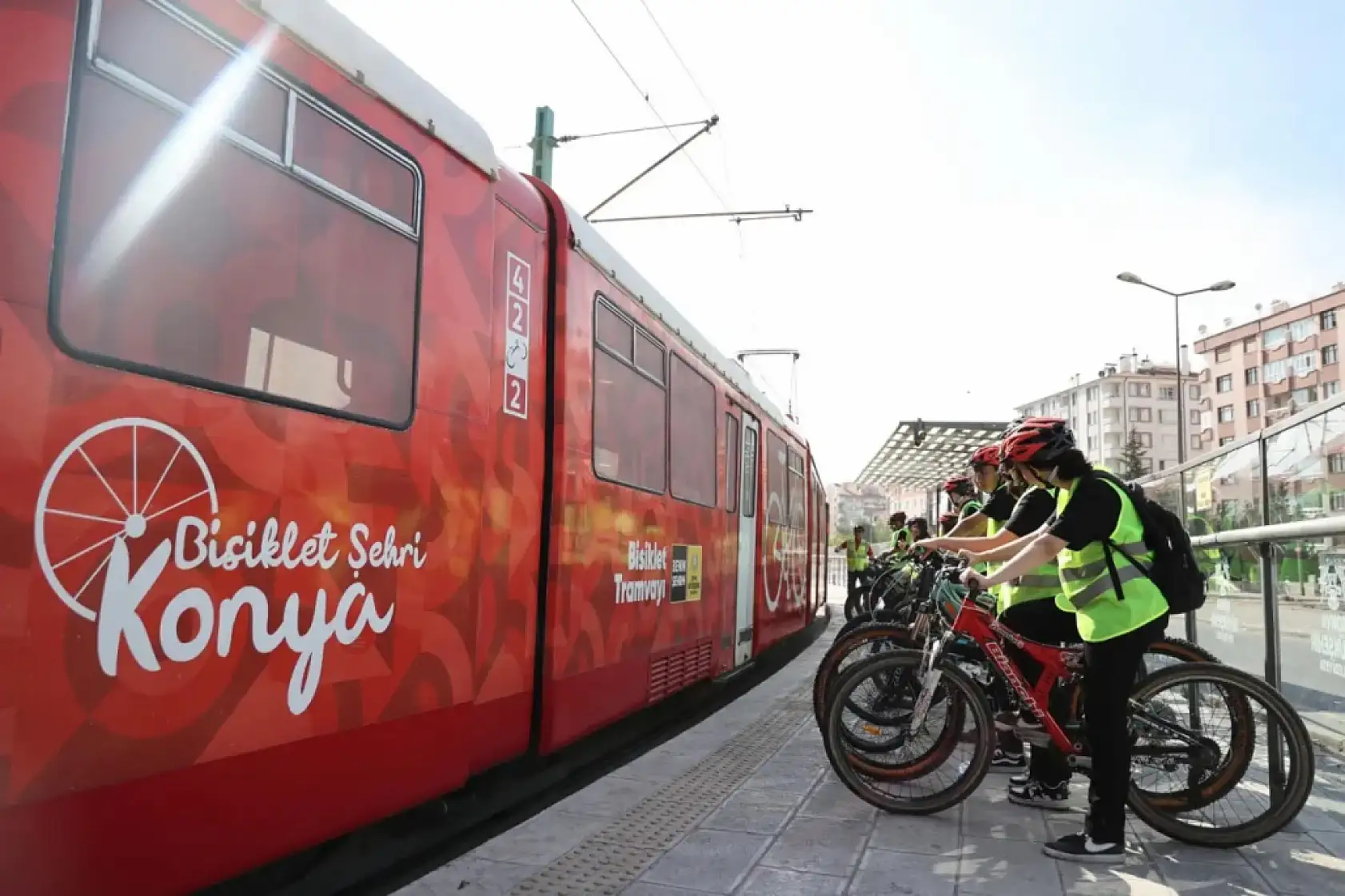 Konya'da Bisiklet Tramvayı Bu Tarihe Kadar Ücretsiz Olacak