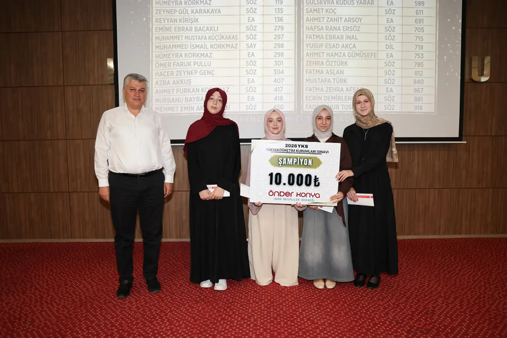 Konya'da gururlandıran tablo! LGS ve YKS'de Türkiye derecesi yapan öğrenciler ödüllendirildi