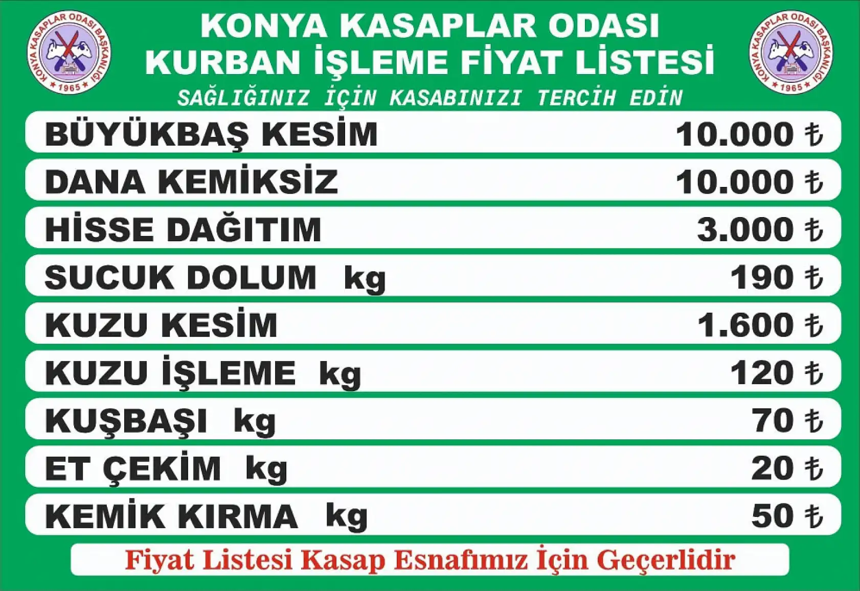 Konya'da kurban kesim tarifesi belli oldu: Fiyatlar el yakıyor!