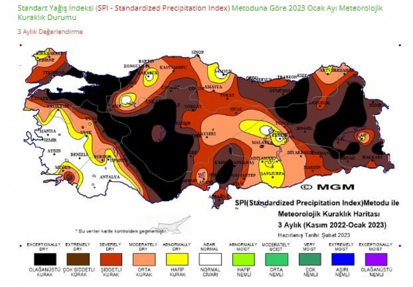 Kuraklık haritası yayınlandı: Konya'yı olağanüstü bir kuraklık mı bekliyor?