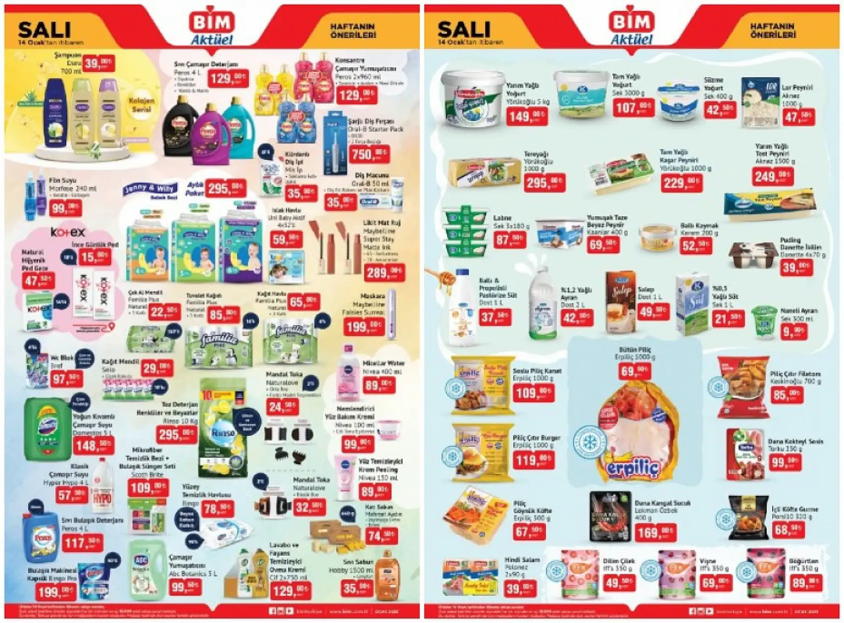 BİM'in 14 Ocak kataloğunu gördünüz mü? Bebek bezinden tereyağına dev indirim!
