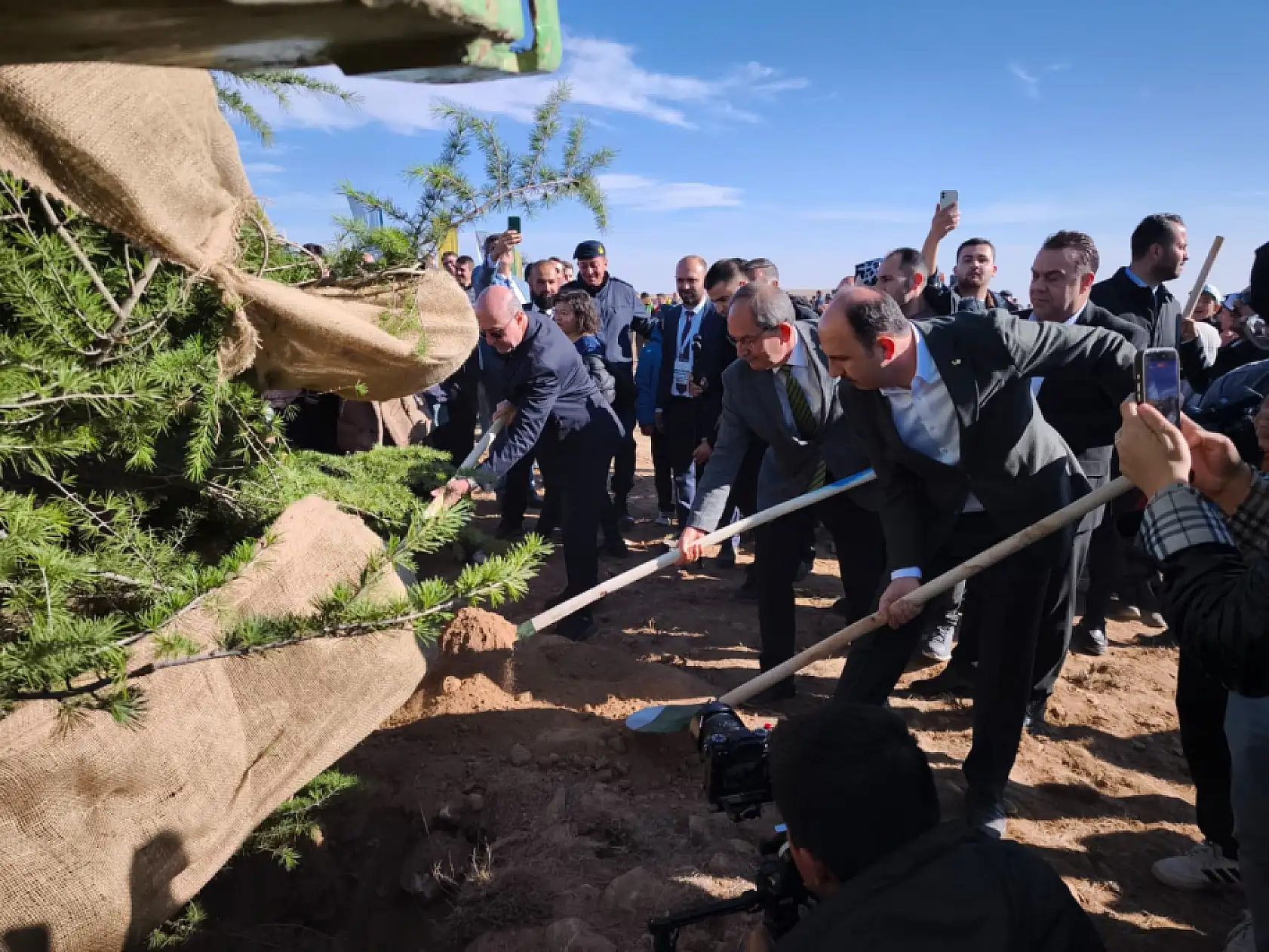 Minik eller geleceğe nefes oldu: Konya'da 15 bin yeni fidan toprakla buluştu