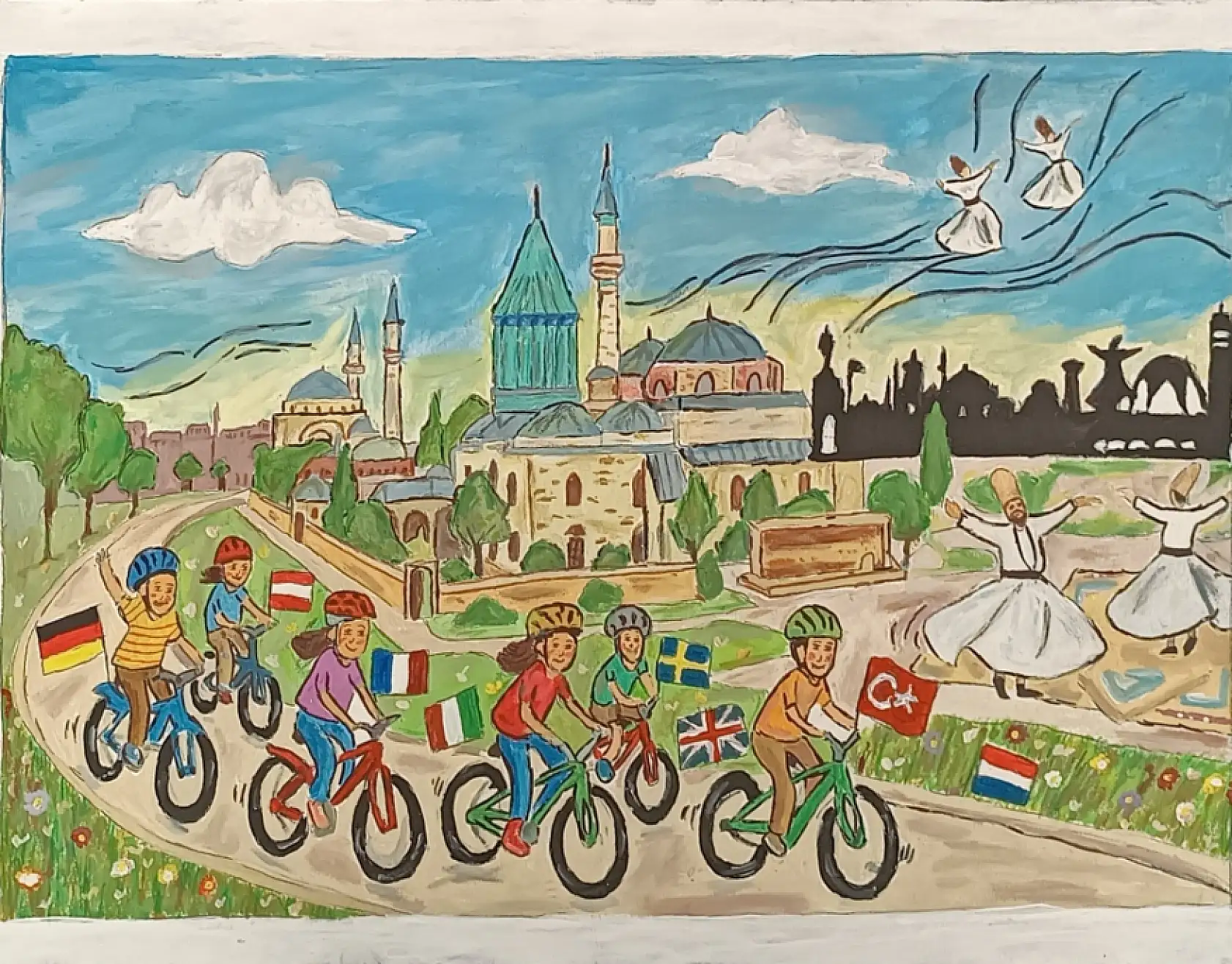 Konya'da pedal sevgisi sanata dönüştü! Büyük ödülü kimler aldı?