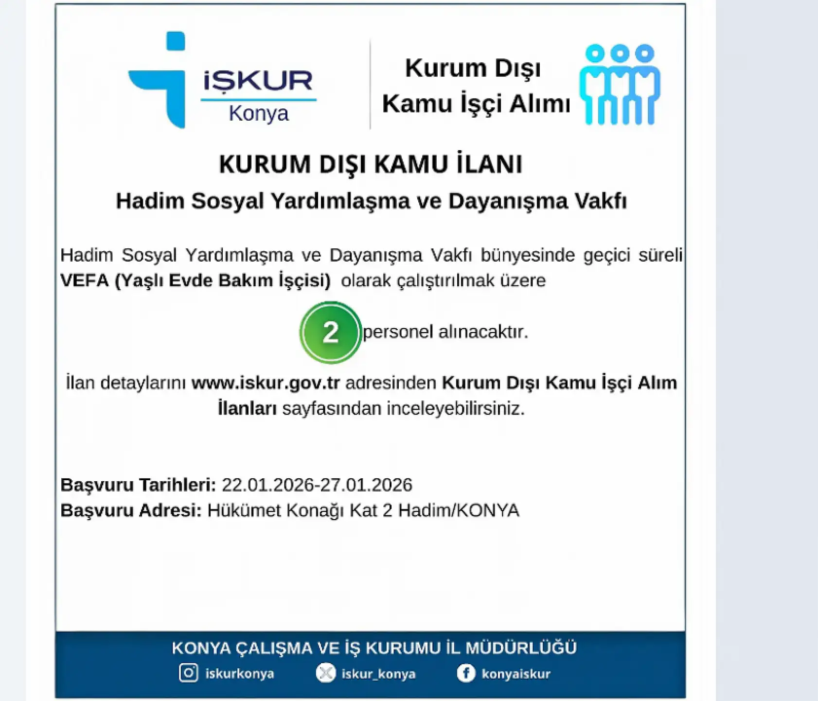Konya'da iş arayanlar müjde: Başvurular başladı!
