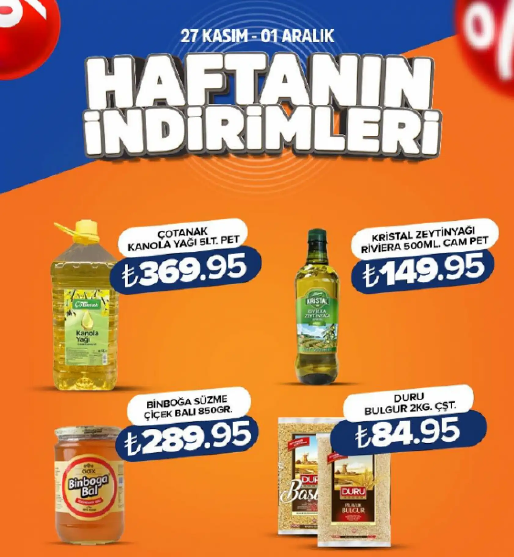 Konya'da çok sayıda şubesi bulunan zincir market kampanyaya gitti: Çok sayıda ürün yarı fiyatına satılacak!