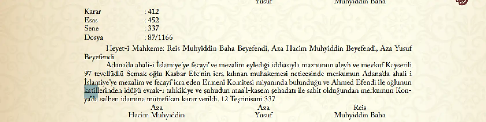 Konya'da sonu darağacında biten hayatlar