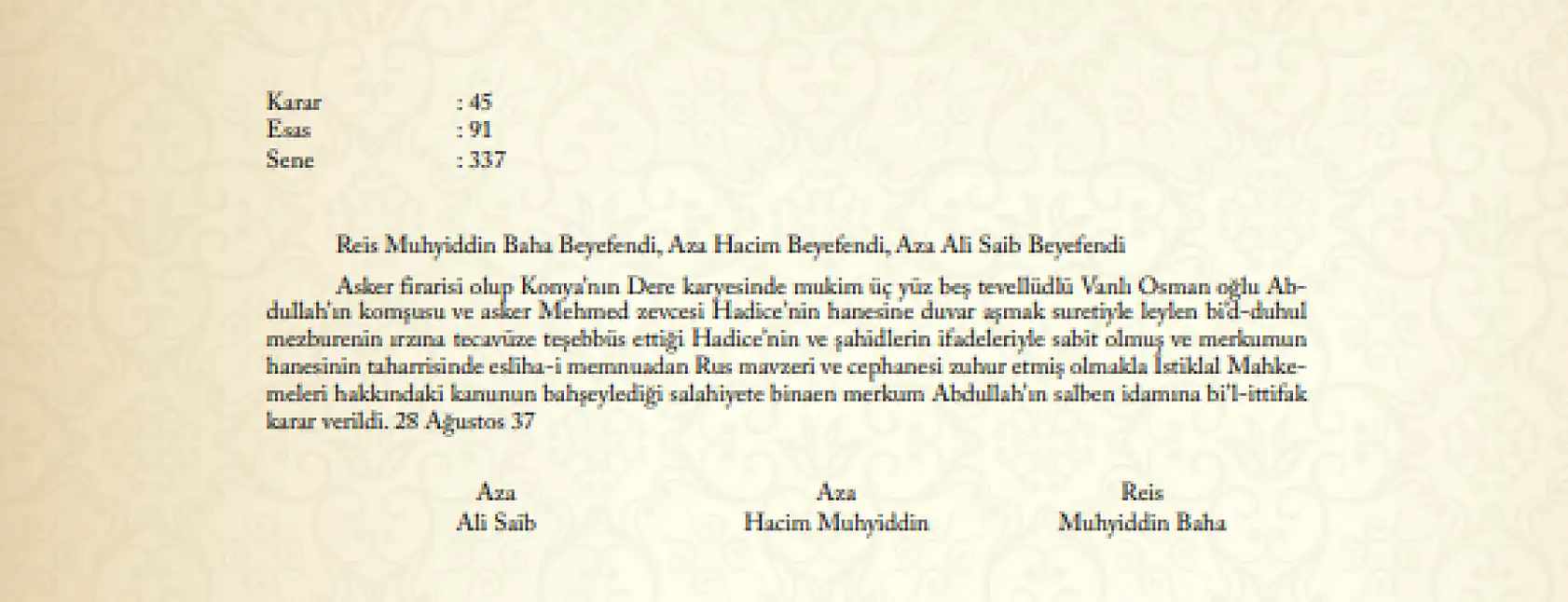 Konya'da sonu darağacında biten hayatlar