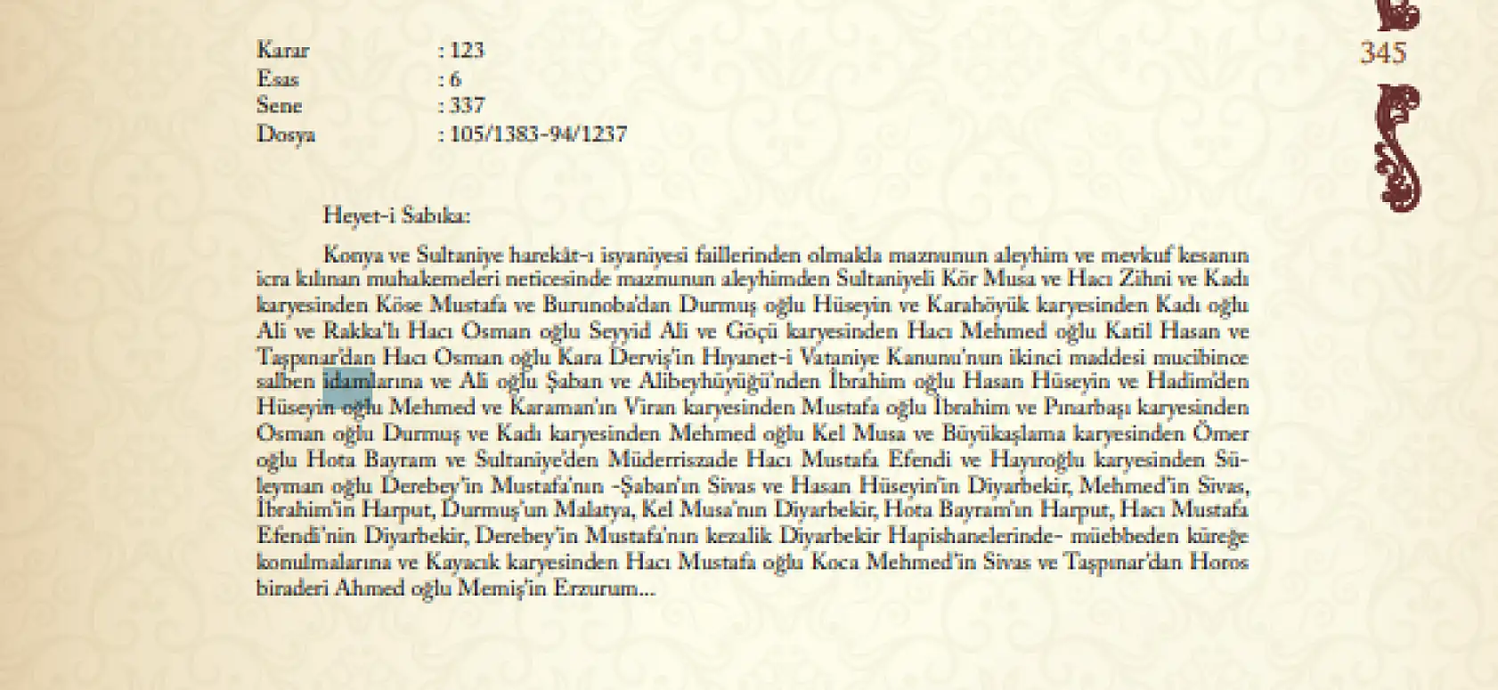Konya'da sonu darağacında biten hayatlar