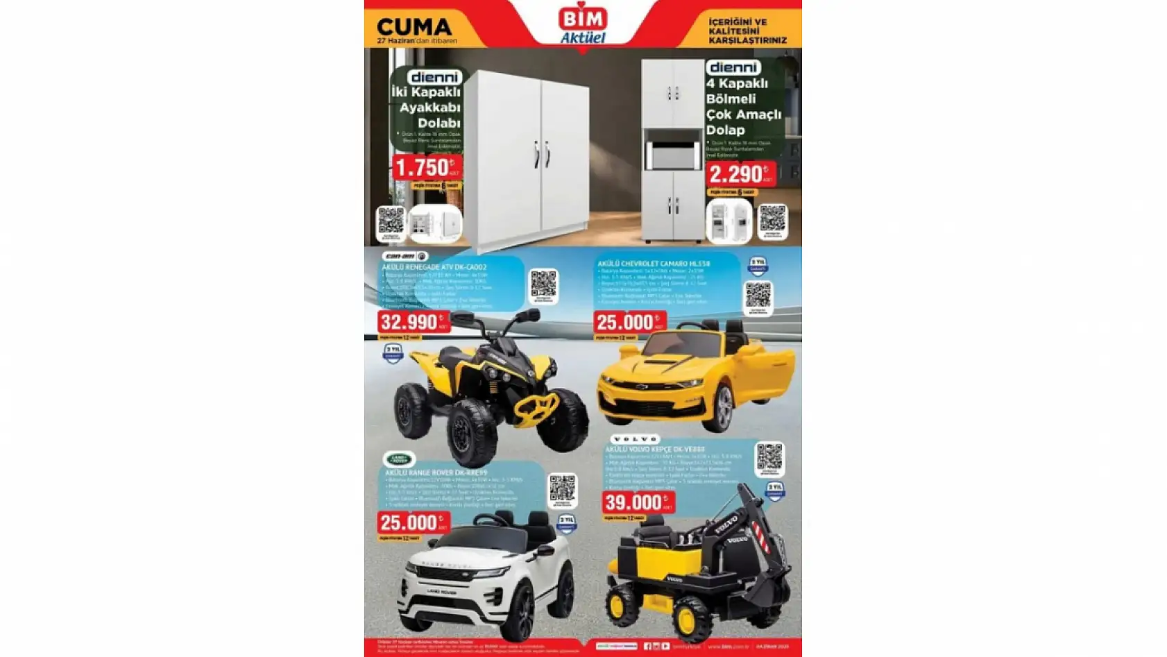 BİM 27 Haziran Aktüel Kataloğu Yayınlandı! BİM 27 Haziran indirimleri neler? BİM'de neler var?