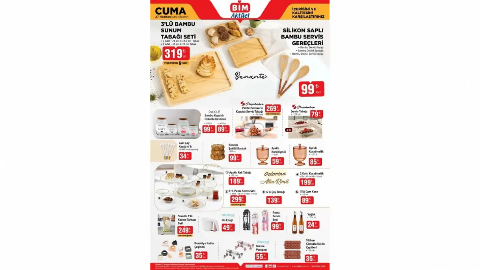 BİM 27 Haziran Aktüel Kataloğu Yayınlandı! BİM 27 Haziran indirimleri neler? BİM'de neler var?