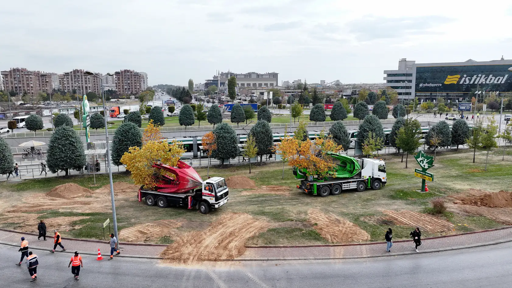 Konya'da dev proje için tek bir ağaca bile kıymadılar