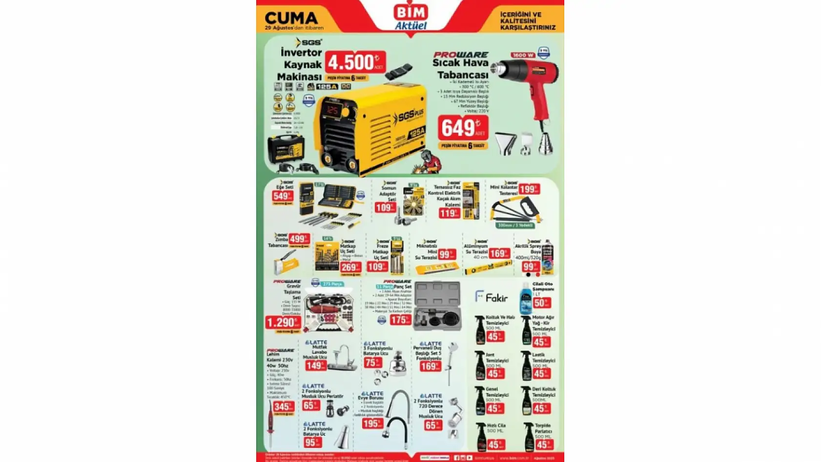 BİM 29 Ağustos Cuma kataloğu: BİM aktüel kataloğundaki ürünler ve fiyat listesi…