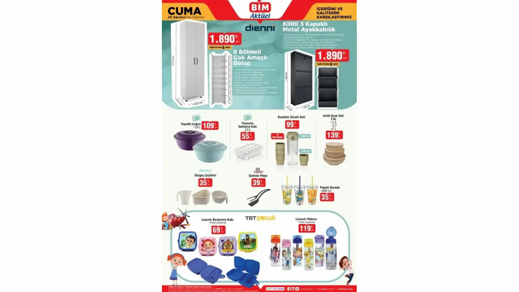 BİM 29 Ağustos Cuma kataloğu: BİM aktüel kataloğundaki ürünler ve fiyat listesi…