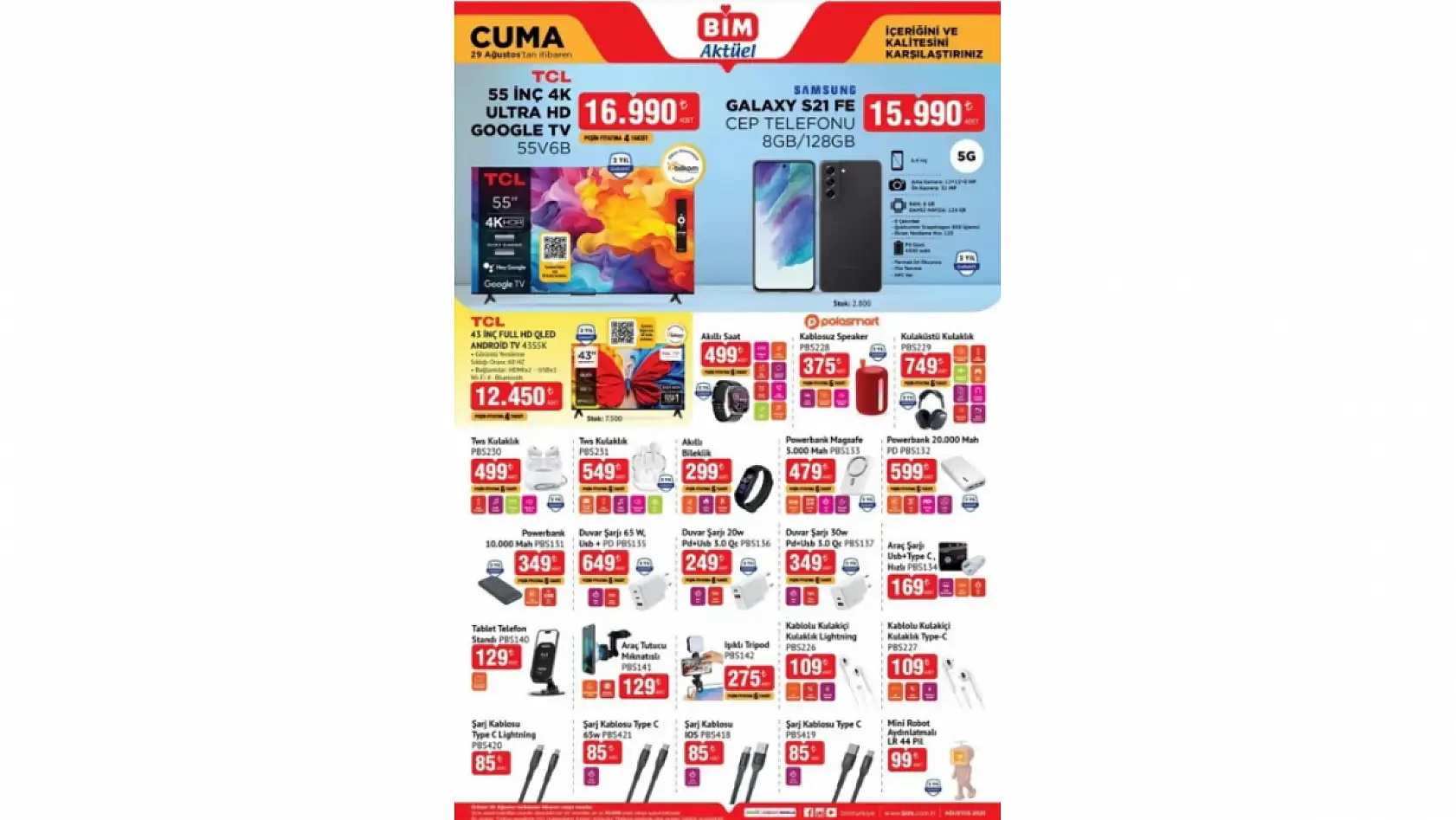 BİM 29 Ağustos Cuma kataloğu: BİM aktüel kataloğundaki ürünler ve fiyat listesi…