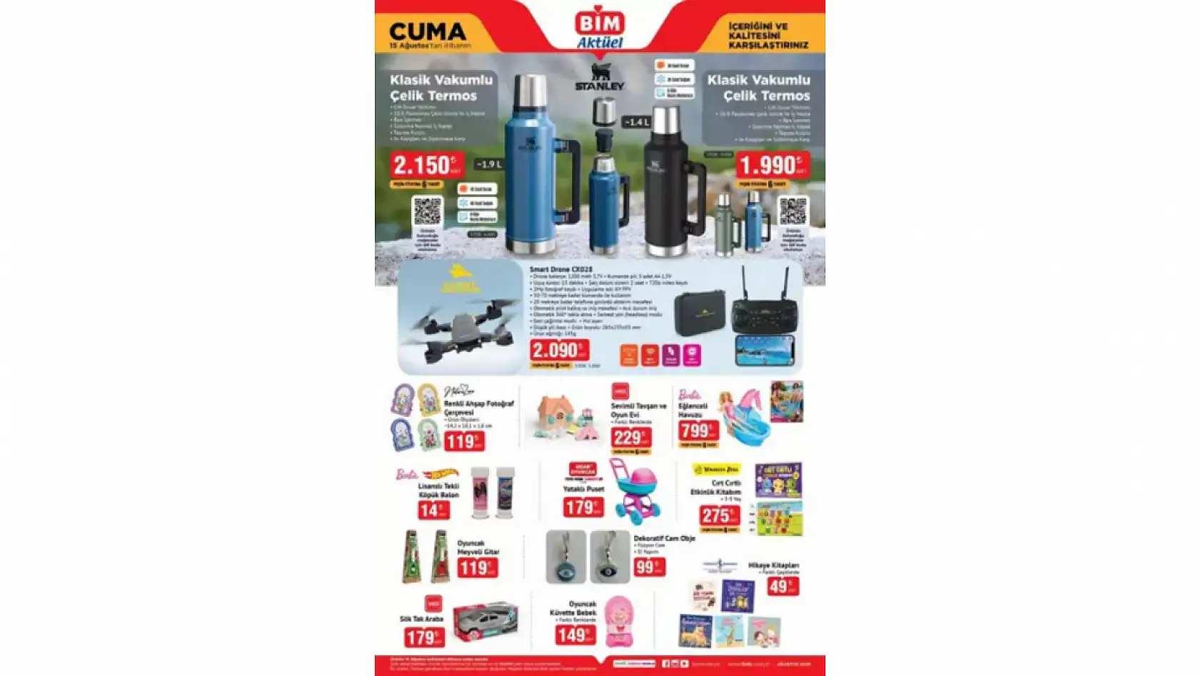 BİM 15 Ağustos Cuma kataloğu: BİM aktüel kataloğundaki ürünler ve fiyat listesi…