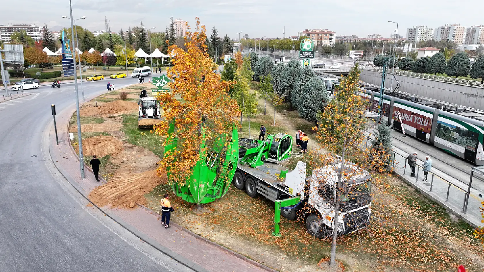 Konya'da dev proje için tek bir ağaca bile kıymadılar