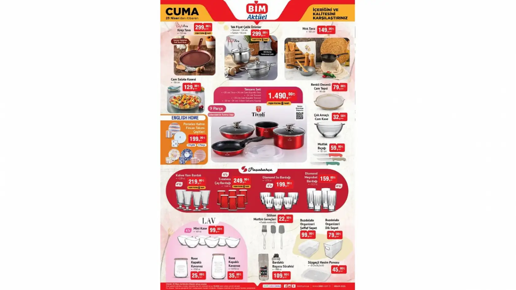 BİM 25 Nisan Kataloğu: BİM'de bu hafta neler var?