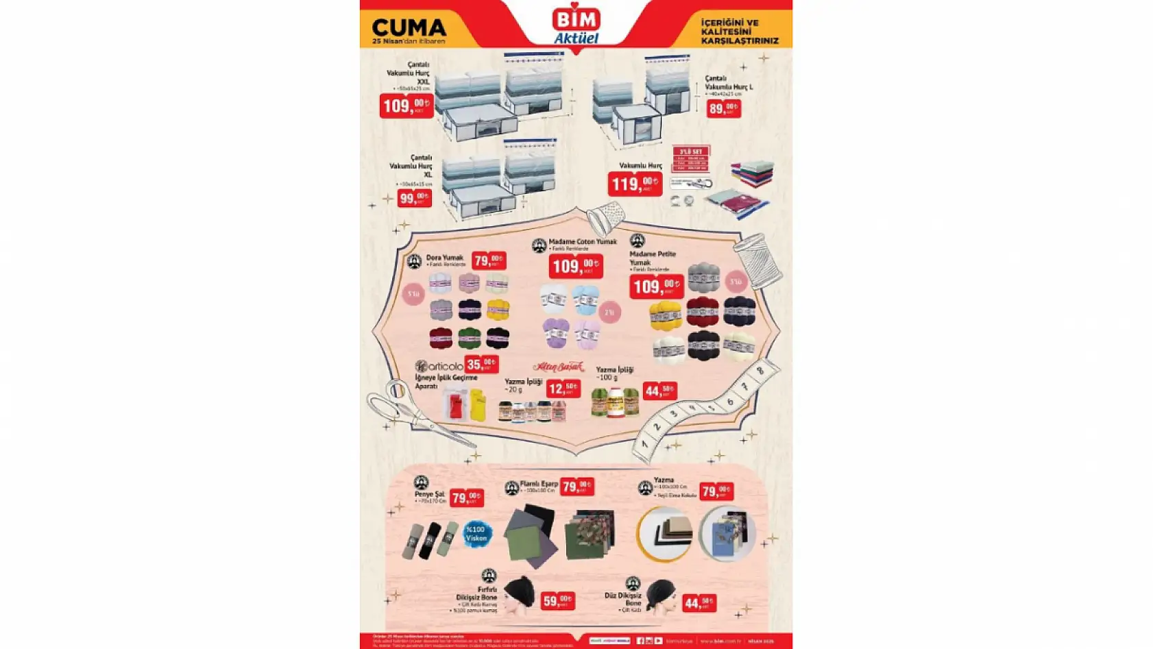 BİM 25 Nisan Kataloğu: BİM'de bu hafta neler var?