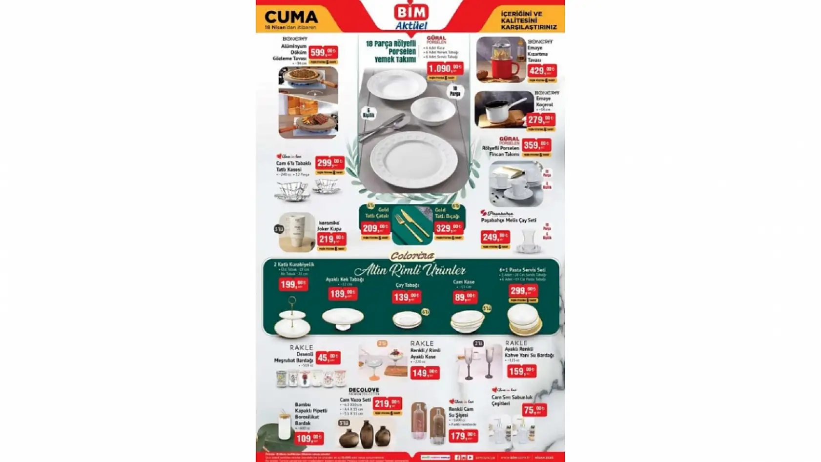BİM 18 Nisan Kataloğu: BİM'de bu hafta neler var?