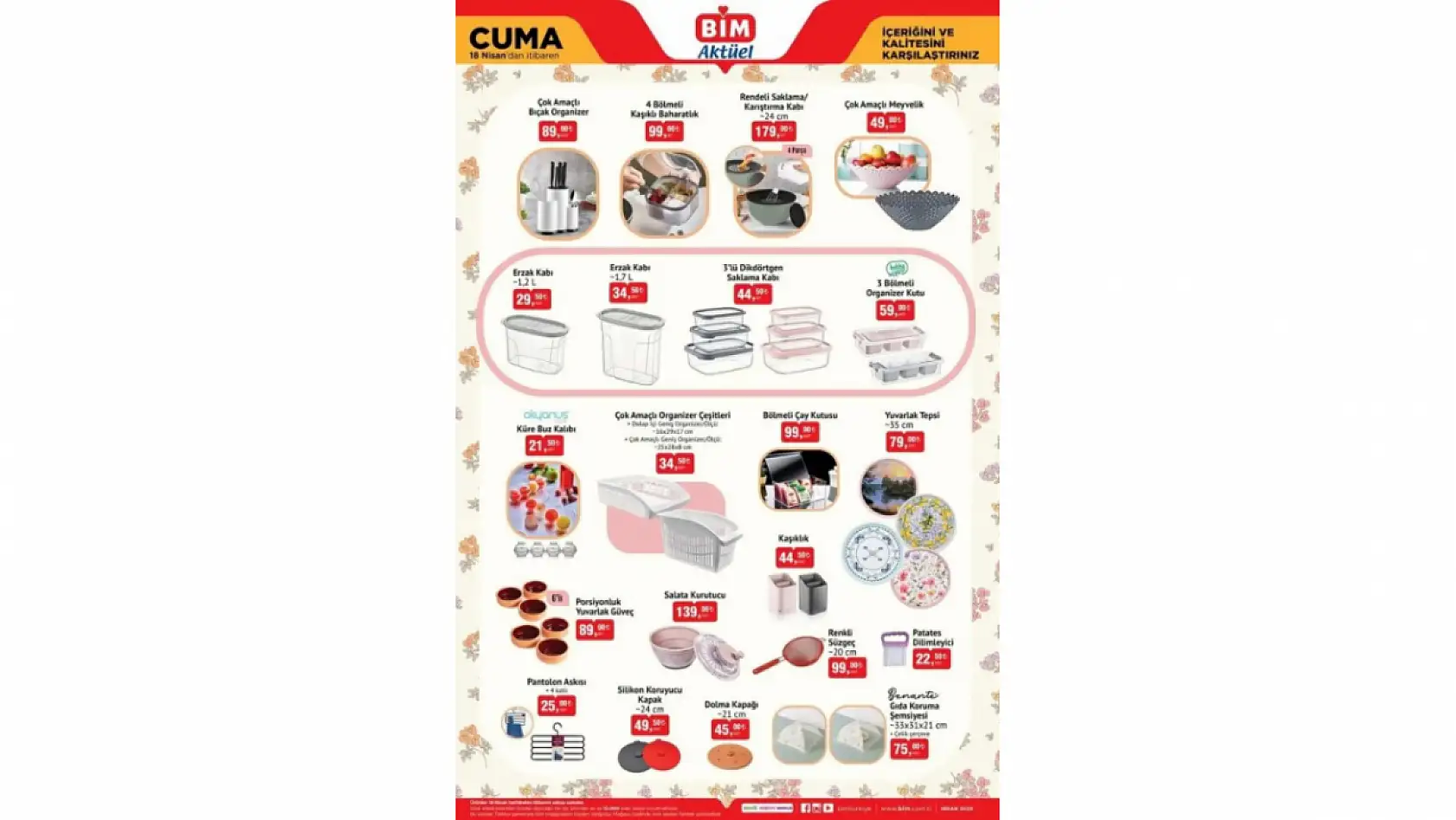 BİM 18 Nisan Kataloğu: BİM'de bu hafta neler var?