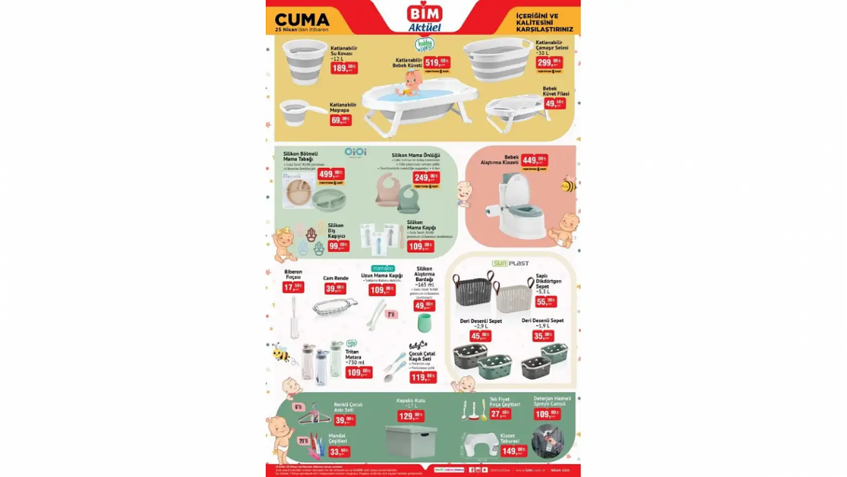 BİM 25 Nisan Kataloğu: BİM'de bu hafta neler var?