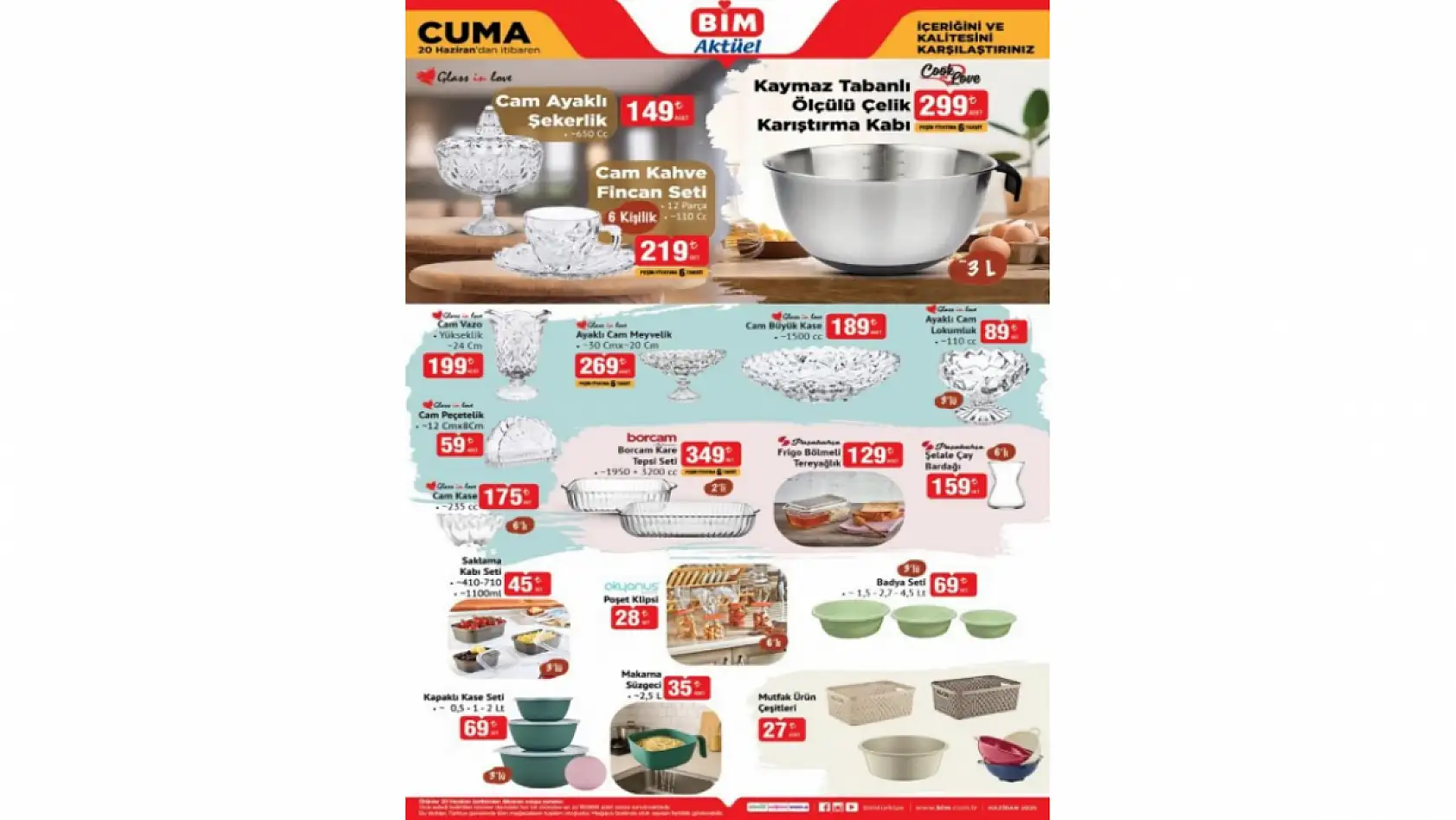 BİM 20 Haziran Aktüel Kataloğu Yayınlandı! BİM 20 Haziran indirimleri neler? BİM'de neler var?