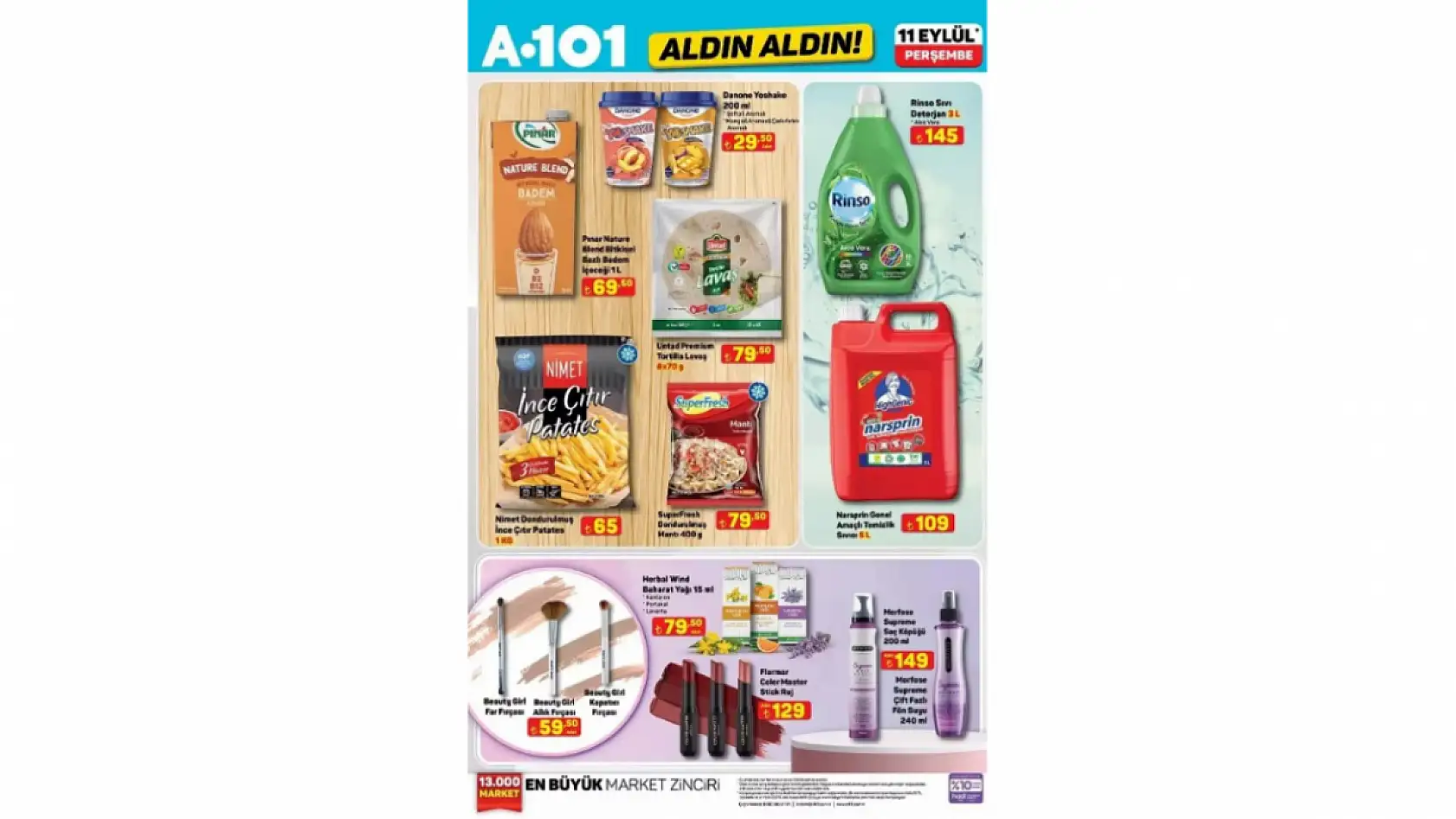 11 Eylül 2025 A101 Kataloğu: 11 Eylül A101 aktüel ürünler neler? İndirimli ürünler raflarda yerini aldı işte detaylar...