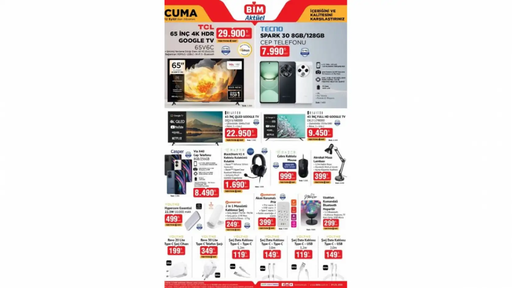 BİM 12 Eylül Cuma kataloğu: BİM aktüel kataloğundaki ürünler ve fiyat listesi…