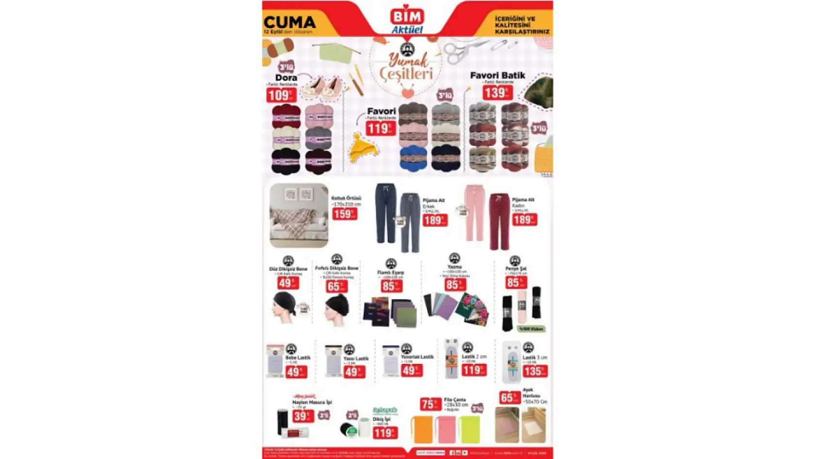 BİM 12 Eylül Cuma kataloğu: BİM aktüel kataloğundaki ürünler ve fiyat listesi…