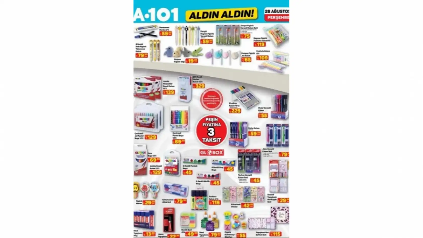 A101 kırtasiye ürünler katalogu yayınlandı:  Kırtasiye malzemeleri raflarda yerini aldı