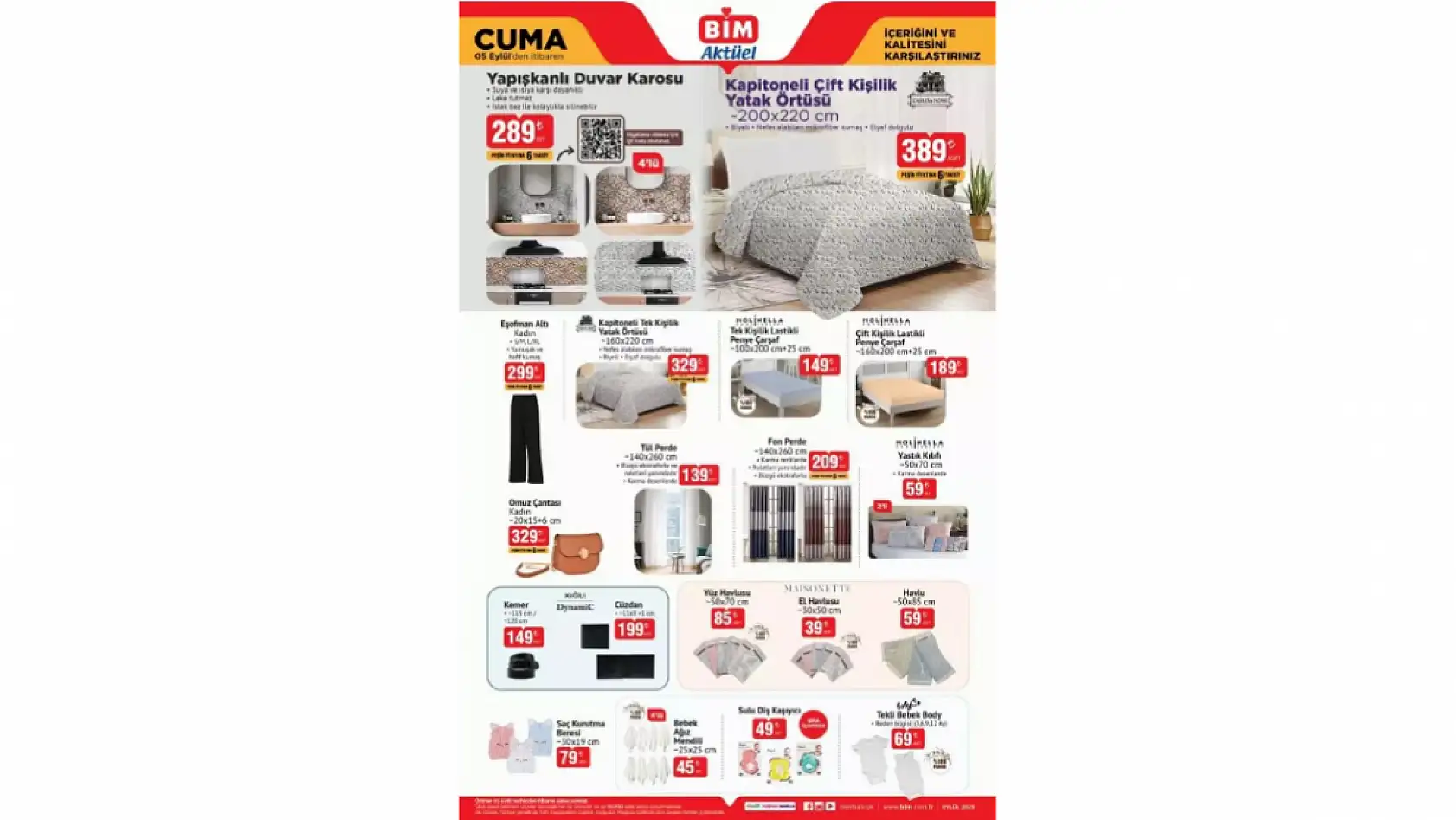 BİM 5 Eylül Cuma kataloğu: BİM aktüel kataloğundaki ürünler ve fiyat listesi…