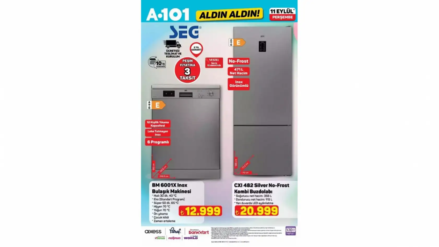 11 Eylül 2025 A101 Kataloğu: 11 Eylül A101 aktüel ürünler neler? İndirimli ürünler raflarda yerini aldı işte detaylar...