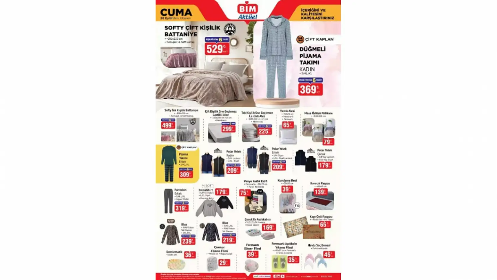 BİM 26 Eylül Cuma kataloğu: BİM aktüel kataloğundaki ürünler ve fiyat listesi…
