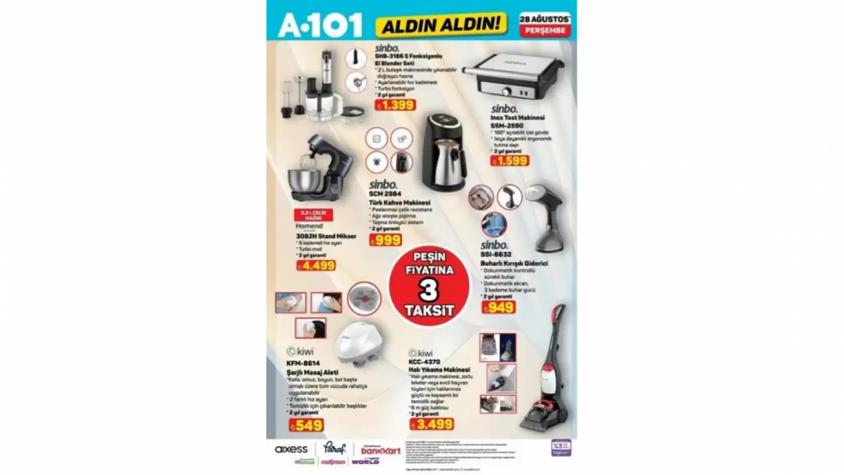 A101 AKTÜEL BUGÜN SATIŞTA:  28 Ağustos A101 aktüel ürünler neler? İndirimli ürünler raflarda yerini aldı işte detaylar...