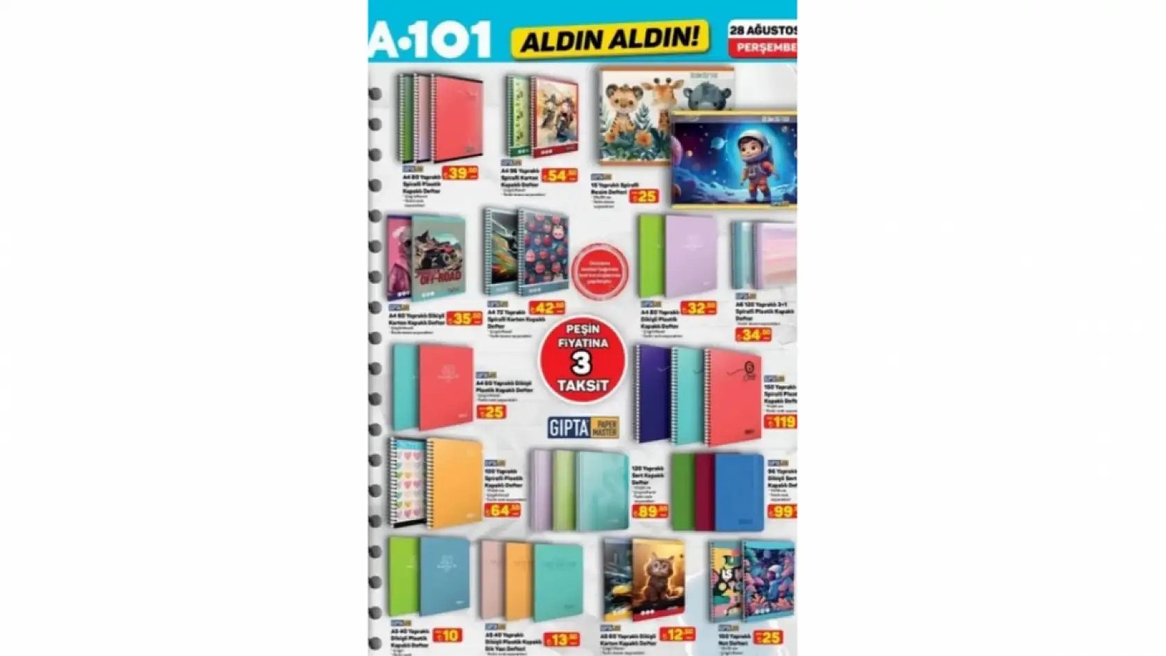 A101 kırtasiye ürünler katalogu yayınlandı:  Kırtasiye malzemeleri raflarda yerini aldı