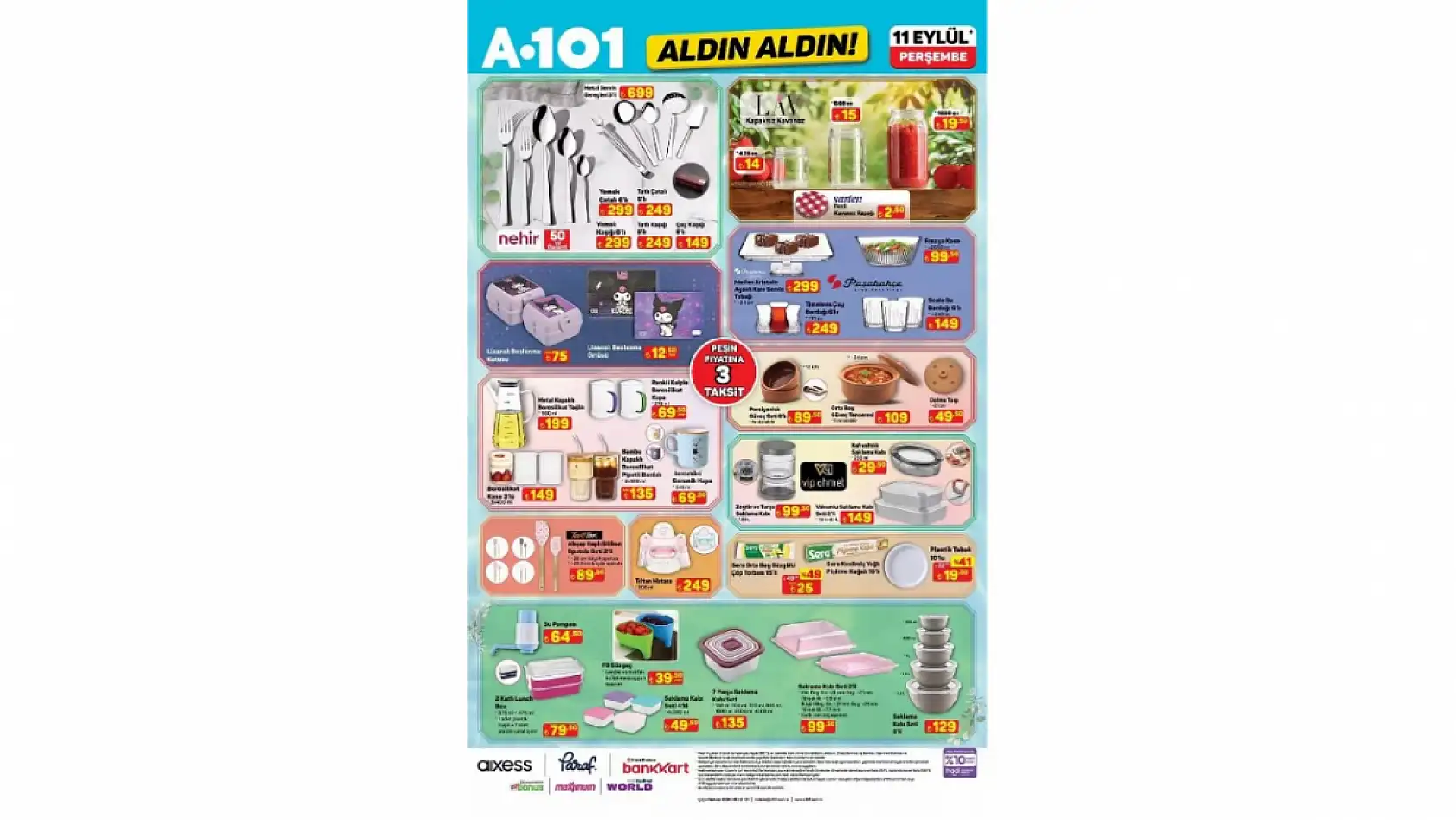 11 Eylül 2025 A101 Kataloğu: 11 Eylül A101 aktüel ürünler neler? İndirimli ürünler raflarda yerini aldı işte detaylar...